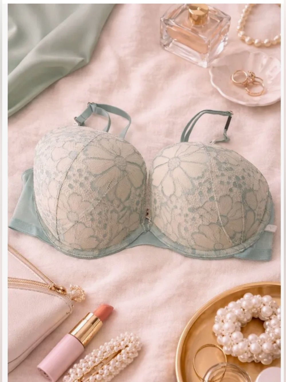 Victoria's Secret Embroidered Lace Push Up Bra